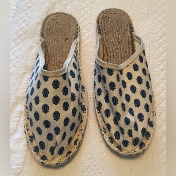 French Country Vintage Espadrille Slides Provincial Pierre Deux - Picture 2 of 5